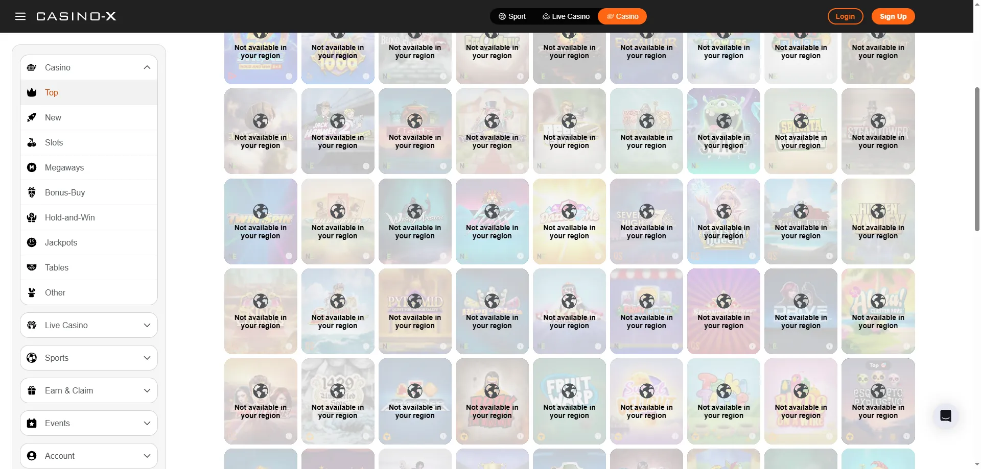 Casino X slot games library — classic and modern titles